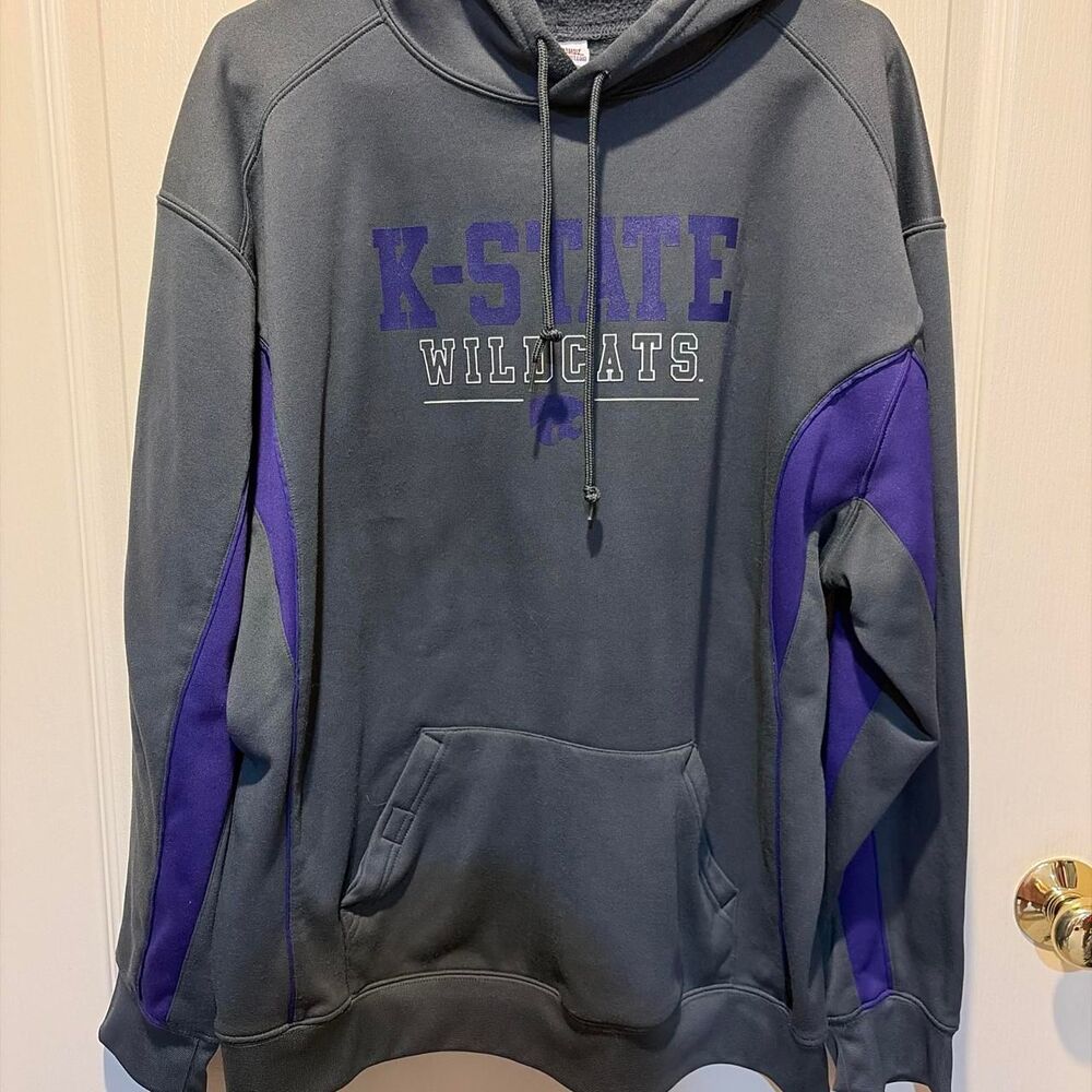 Badger Men's Grey and Blue Hoodie